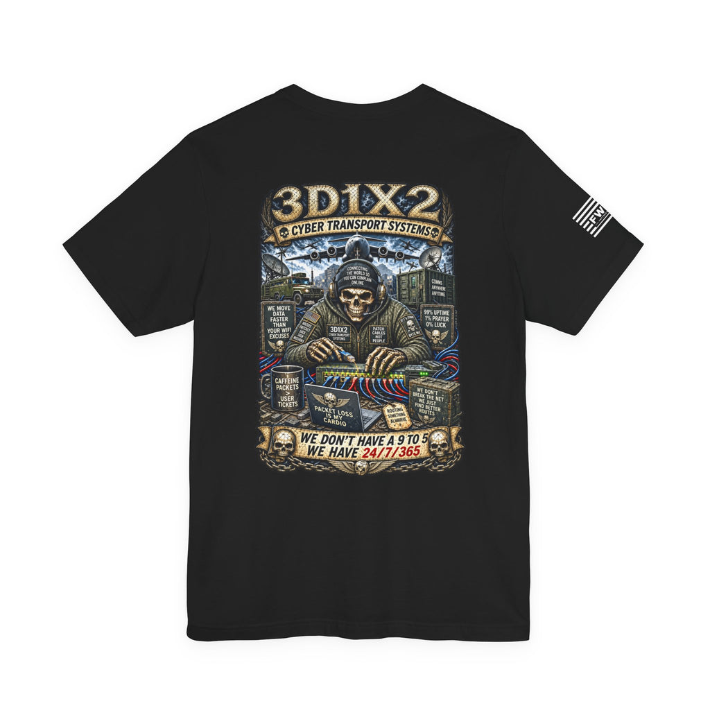3D1X2 (Cyber Transport Systems Specialist) - USAF AFSC Specific Heavy Metal Edition - Air Force Veteran T-Shirt