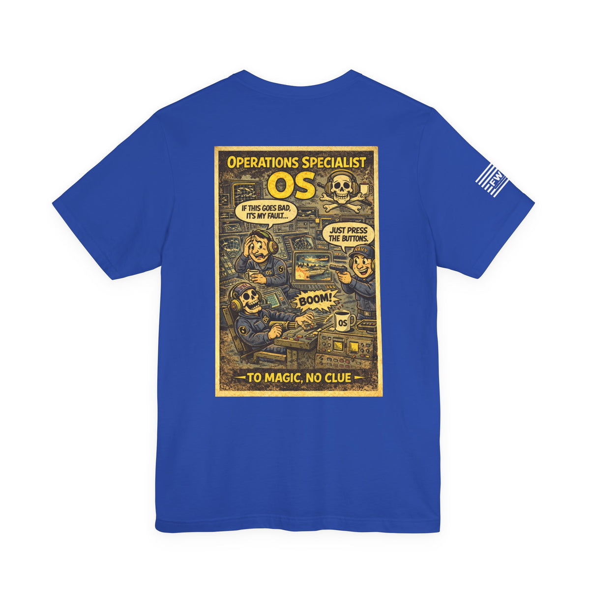 OS (Operations Specialist) Shirt – 1950s Dark Humor Military Tee – Navy Veteran Graphic T-Shirt – Vintage Style Work Rate Design