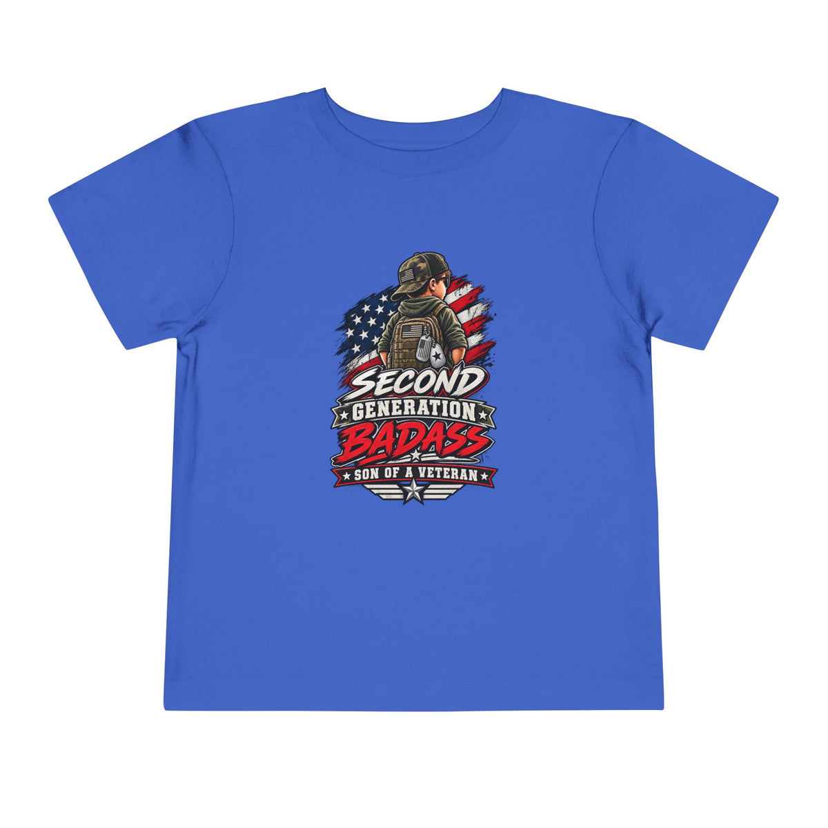 Second Generation Badass. Son of a Veteran Shirt for Boys, Proud Military Kid T Shirt, Veteran Dad Son Tee, Military Family Gift, Patriotic Youth Shirt, Veteran Family