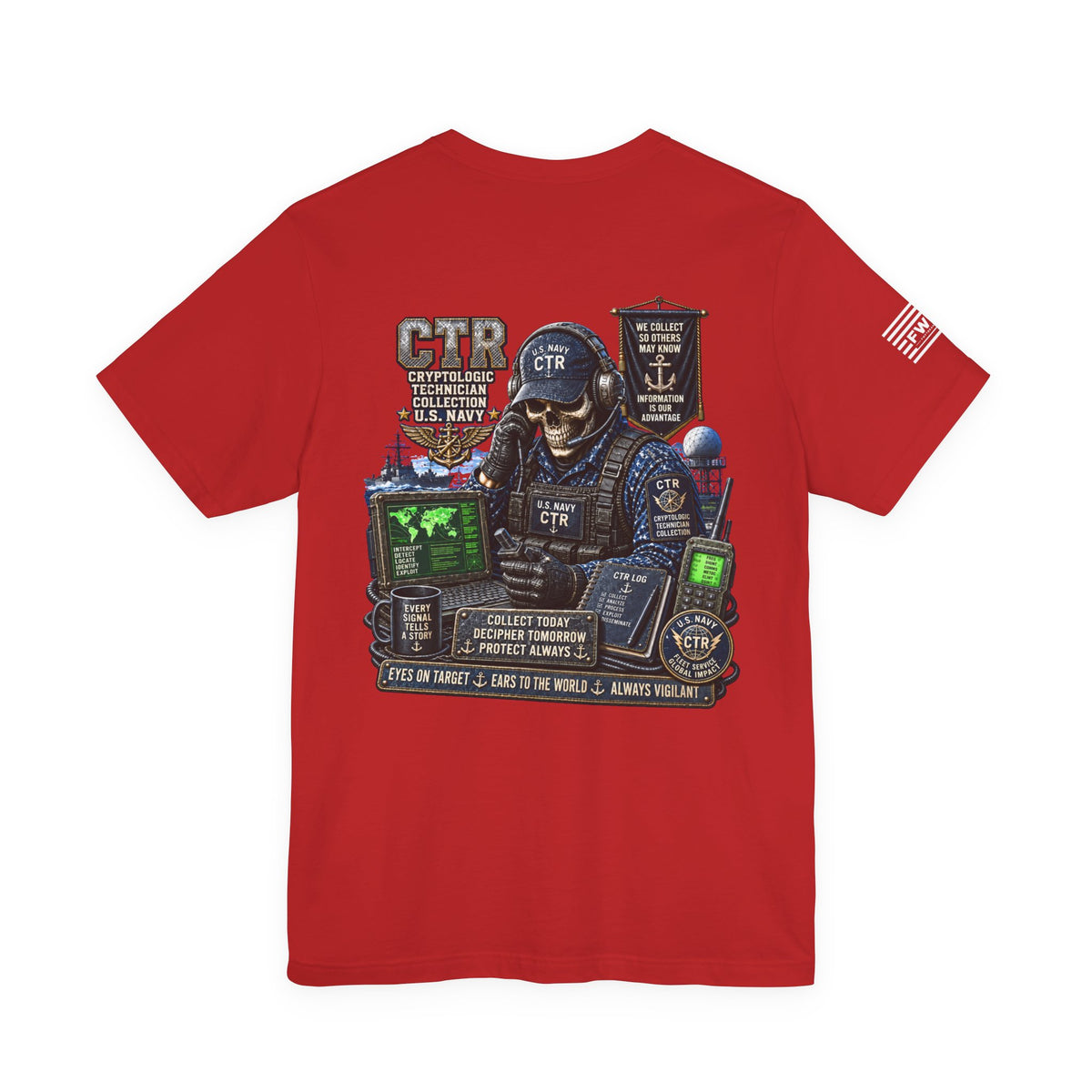 CTR (Cryptologic Technician- Collection) Heavy Metal Rate Specific T-shirt