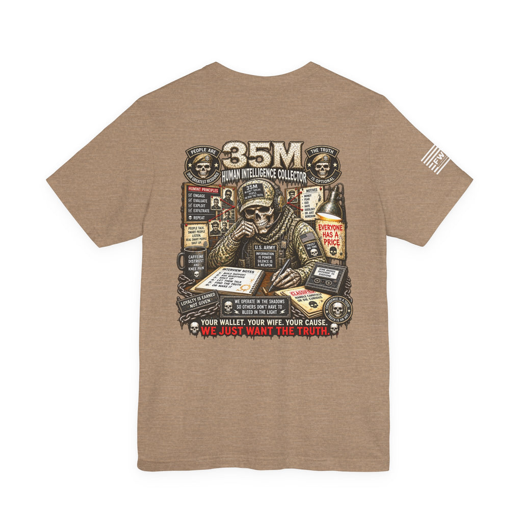 35M (Human Intelligence Collector) - US Army Heavy Metal T-shirt | Veteran Military Shirt