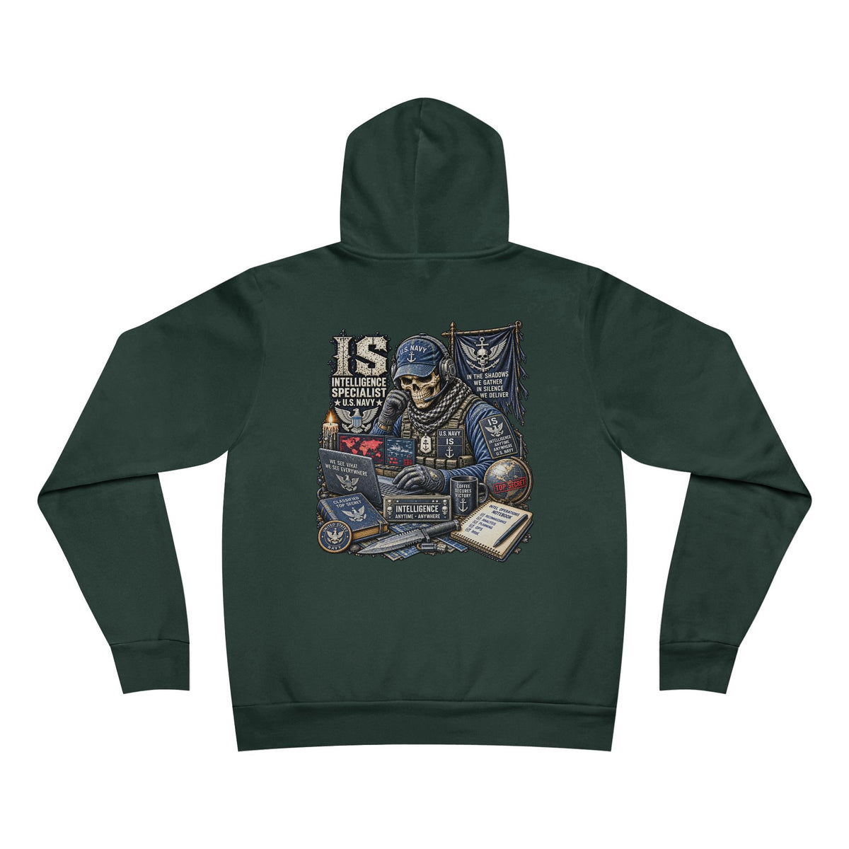 IS (Intelligence Specialist) US Navy Heavy Metal Hoodie – Wear Your Rate with Pride