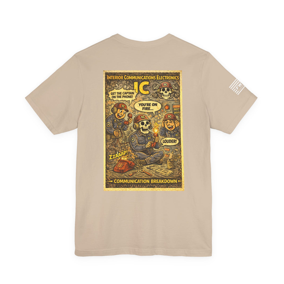 IC (Interior Communications Electronics) Shirt – 1950s Dark Humor Military Tee – Navy Veteran Graphic T-Shirt – Vintage Style Work Rate Design