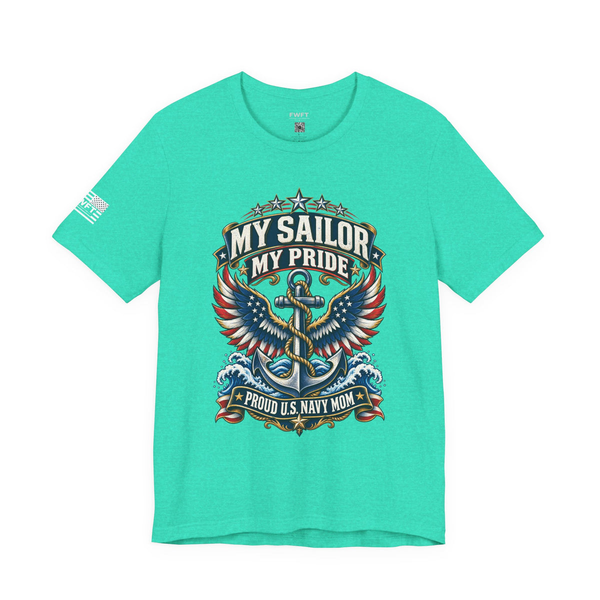 My Sailor My Pride Navy Mom Shirt, Proud Military Mother Gift, Navy Family Tee