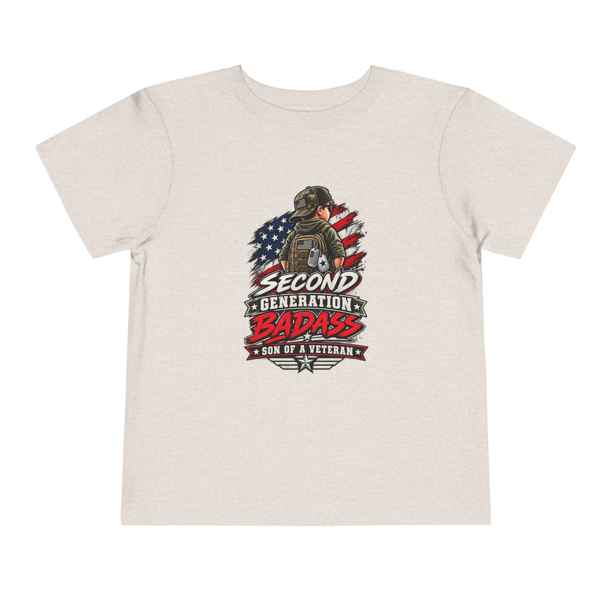 Second Generation Badass. Son of a Veteran Shirt for Boys, Proud Military Kid T Shirt, Veteran Dad Son Tee, Military Family Gift, Patriotic Youth Shirt, Veteran Family