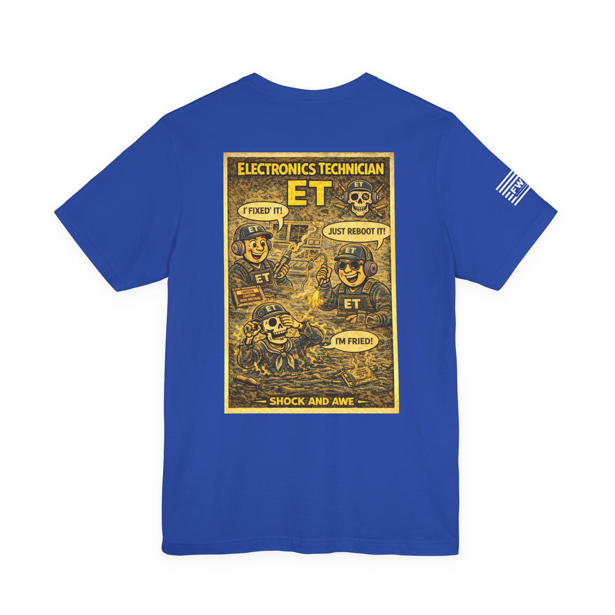 ET (Electronics Technician) Shirt – 1950s Dark Humor Military Tee – Navy Veteran Graphic T-Shirt – Vintage Style Work Rate Design