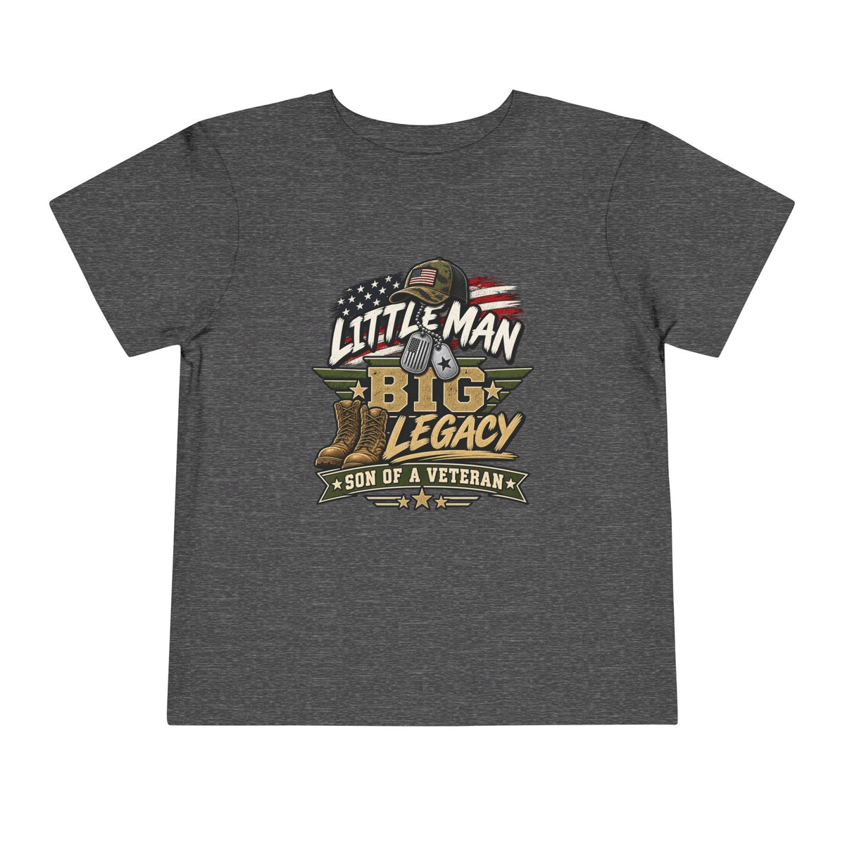 Little Man. Big Legacy. Son of a Veteran Shirt for Boys, Proud Military Kid T Shirt, Veteran Dad Son Tee, Military Family Gift, Patriotic Youth Shirt, Veteran Family