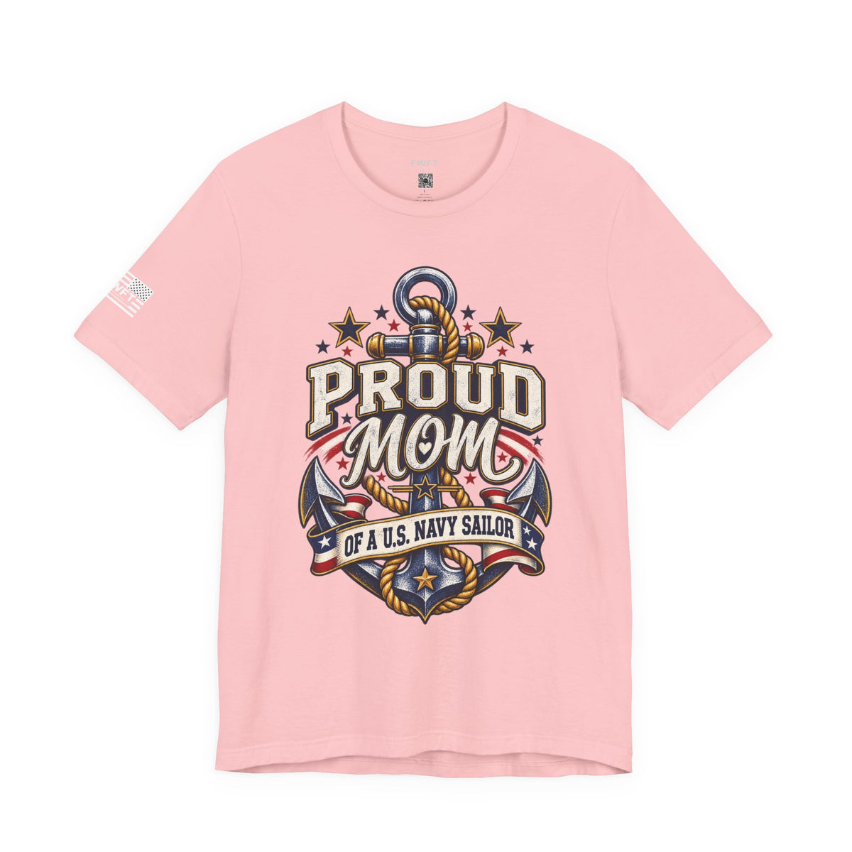 Proud Mom of a U.S. Navy Sailor Shirt, Military Mother Gift, Navy Family Tee