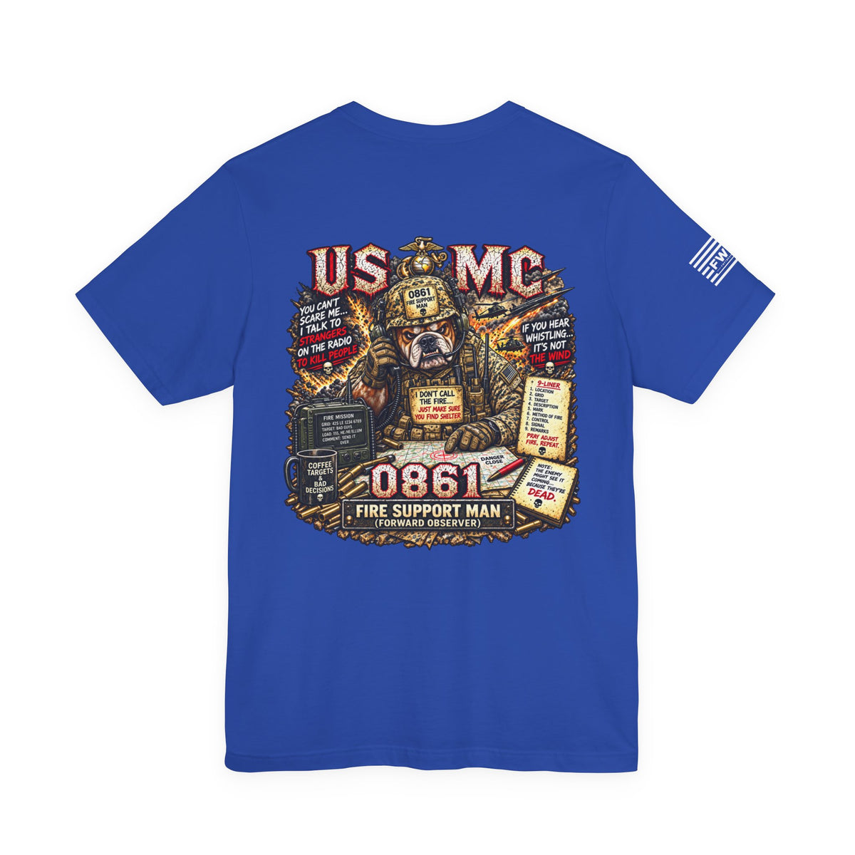0861 Fire Support Marine Shirt, USMC Forward Observer Marine Corps Veteran T-Shirt