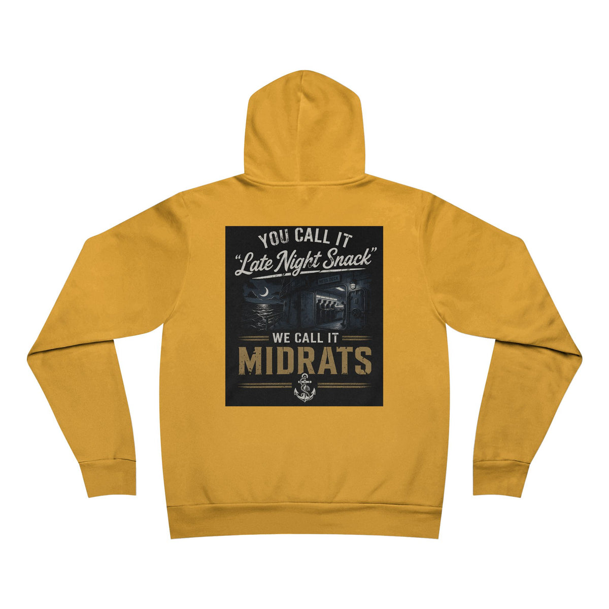 Midrats Hoodie – Civilians Call It Late Night Snack Navy Veteran Military Graphic Sweatshirt