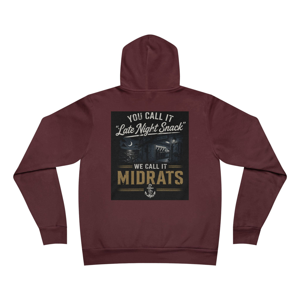 Midrats Hoodie – Civilians Call It Late Night Snack Navy Veteran Military Graphic Sweatshirt