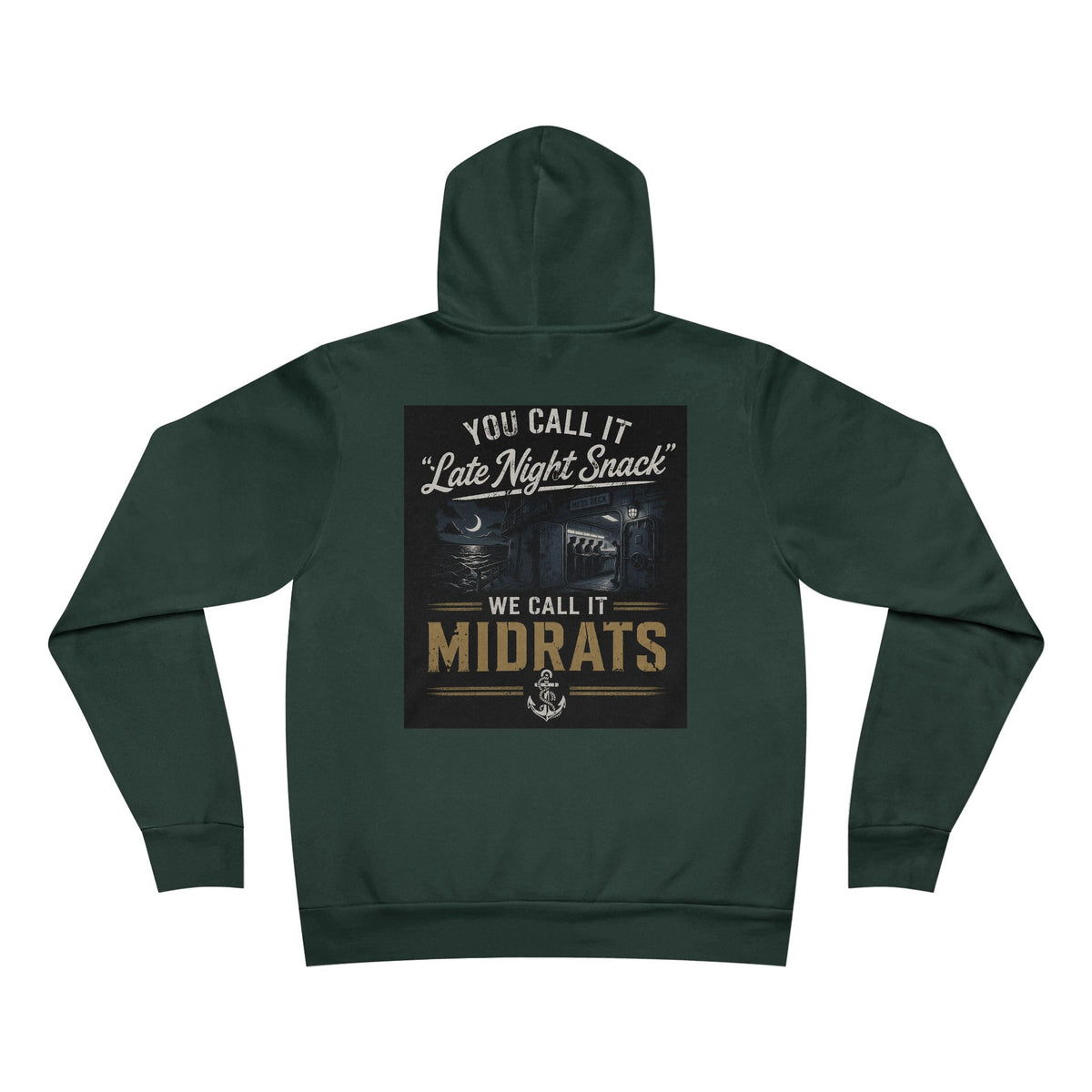 Midrats Hoodie – Civilians Call It Late Night Snack Navy Veteran Military Graphic Sweatshirt