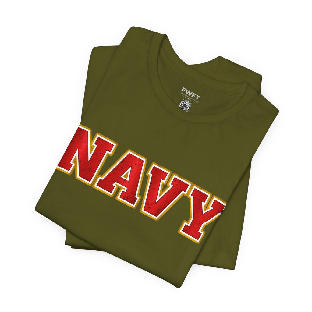 Navy Red Shirt, Navy Veteran Tee, Military Pride T Shirt, Black Navy Gift, Sailor Apparel