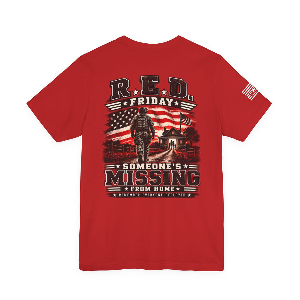RED Friday Remember Everyone Deployed Shirt, Military Support T Shirt, Patriotic Deployment Tee, Veteran Family Military Appreciation Gift