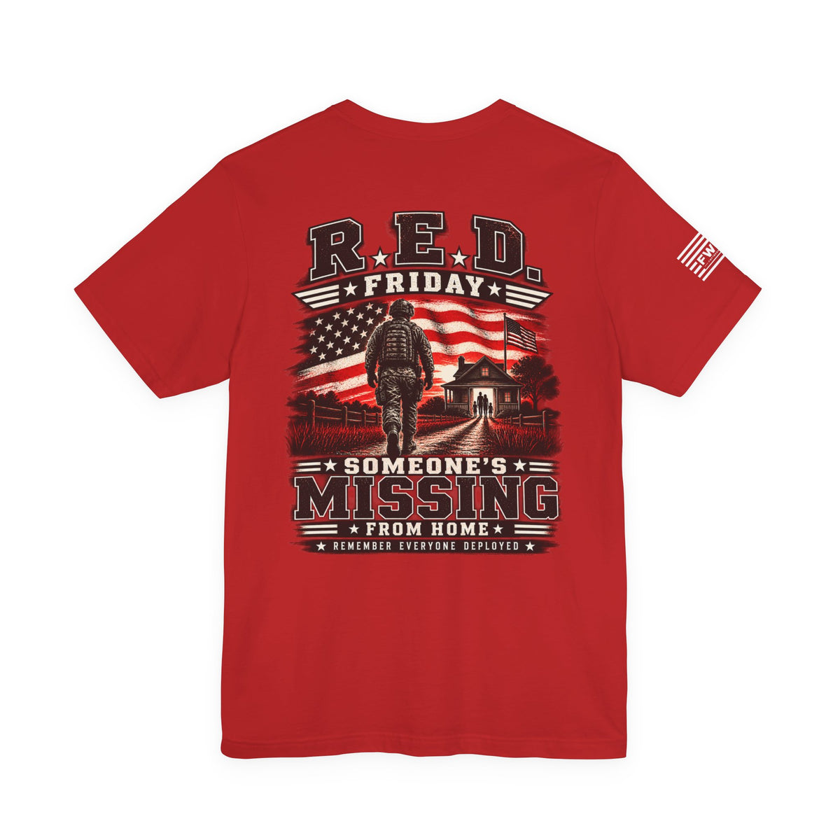 RED Friday Remember Everyone Deployed Shirt, Military Support T Shirt, Patriotic Deployment Tee, Veteran Family Military Appreciation Gift