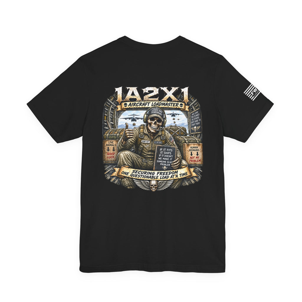 1A2X1 (Aircraft Loadmaster) - USAF AFSC Specific Heavy Metal Edition T-Shirt