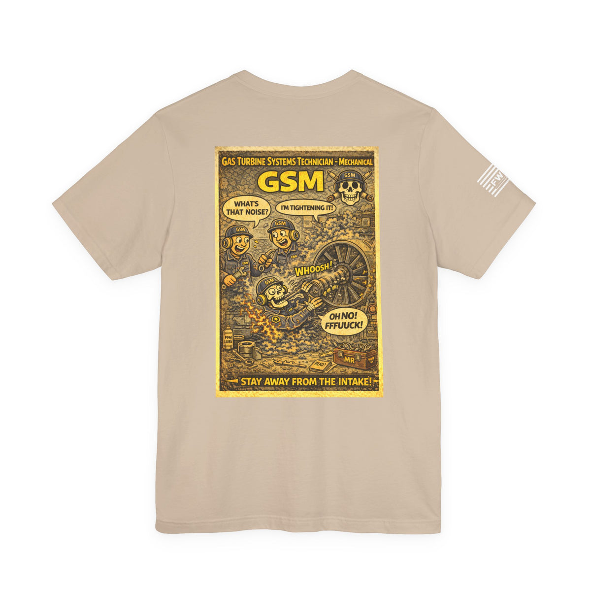 GSM (Gas Turbine Systems Technician - Mechanical) Shirt – 1950s Dark Humor Military Tee – Navy Veteran Graphic T-Shirt – Vintage Style Work Rate Design