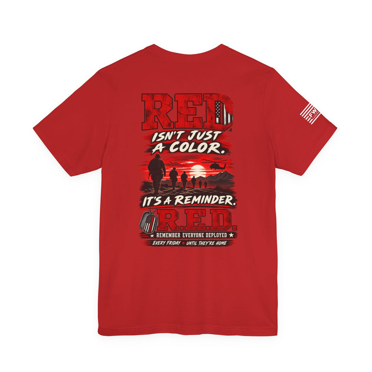 RED Friday Remember Everyone Deployed Shirt, Military Support T Shirt, Patriotic Deployment Tee, Veteran Family Military Appreciation Gift