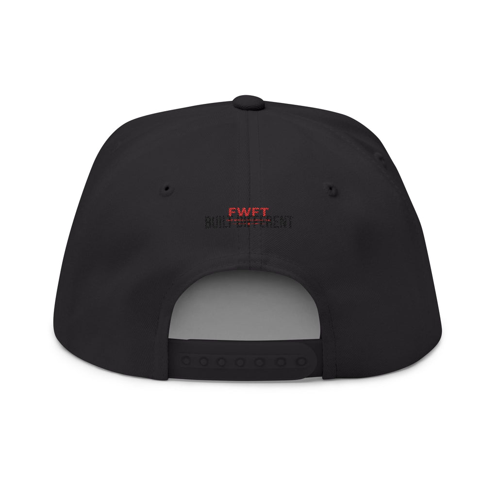 FWFT Logo Hat, Fair Winds & Following Tees Snapback, Navy Veteran Inspired Cap, Flat Bill Military Hat, Streetwear Veteran Brand