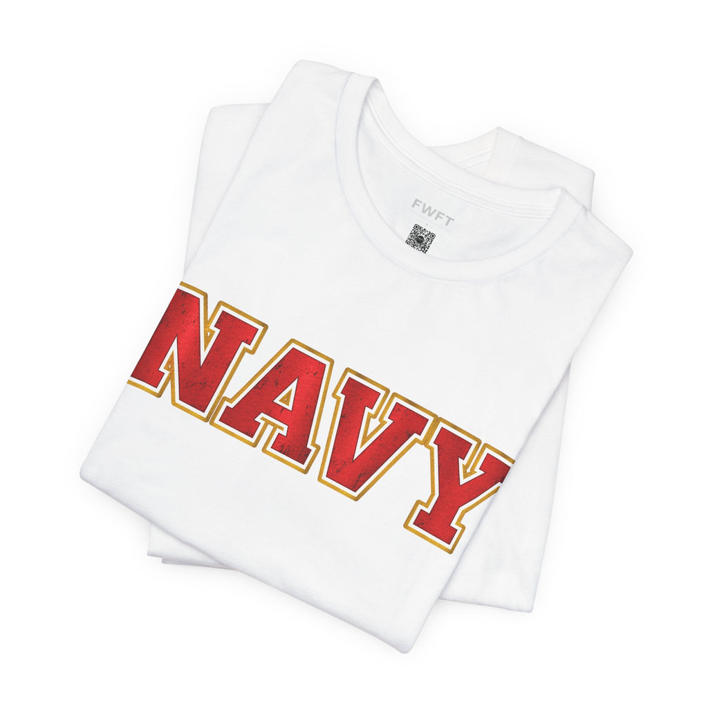 Navy Red Shirt, Navy Veteran Tee, Military Pride T Shirt, Black Navy Gift, Sailor Apparel