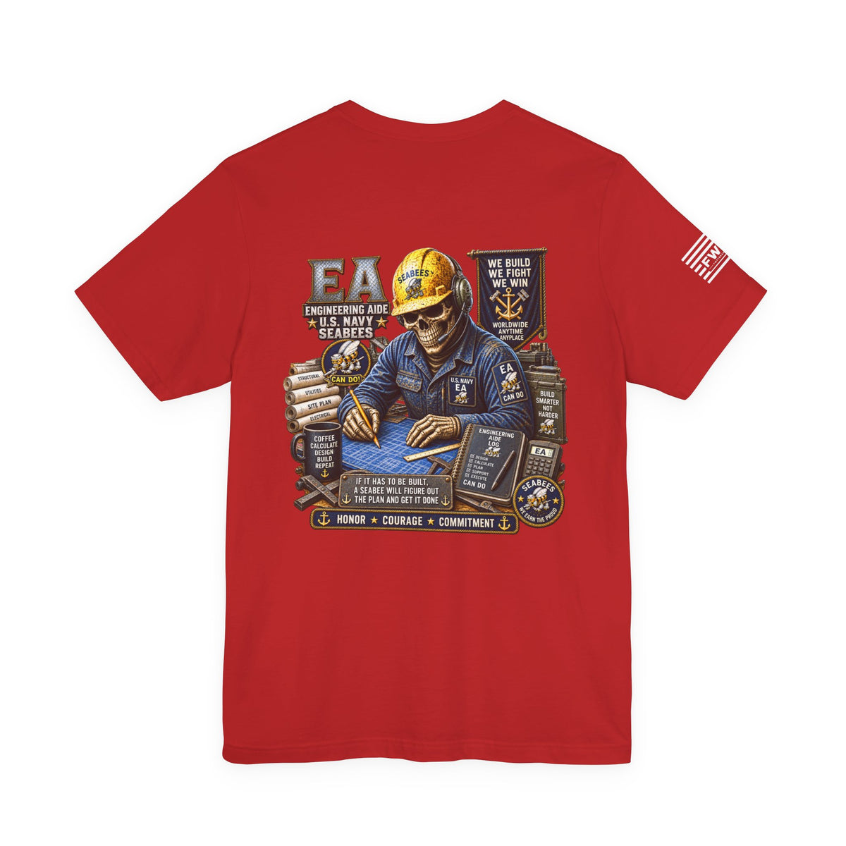 EA (Engineering Aide - Seabees) - Heavy Metal Rate Specific T-shirt