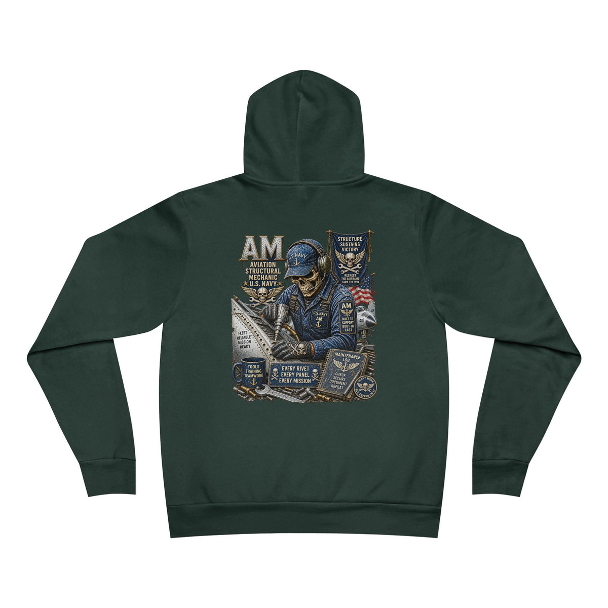 AM (Aviation Structural Mechanic) US Navy Heavy Metal Hoodie – Wear Your Rate with Pride