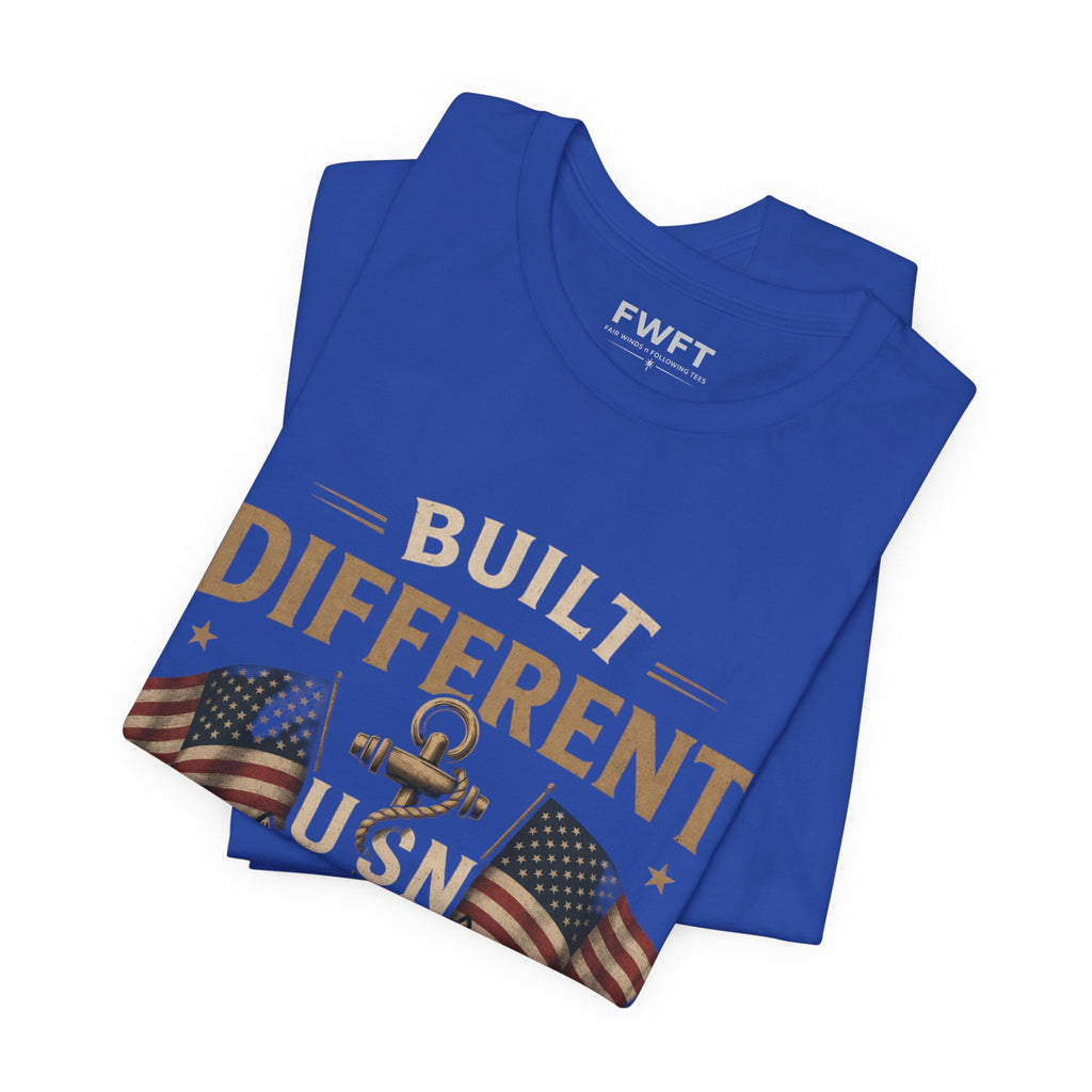 Built Different USN – Navy Veteran T-Shirt