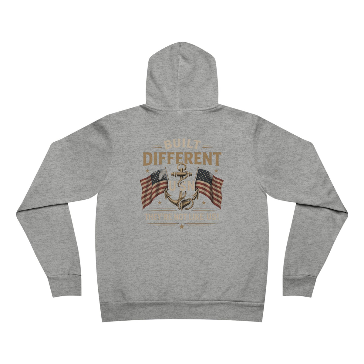 Built Different USN Hoodie – They’re Not Like Us Navy Veteran Military Graphic Sweatshirt