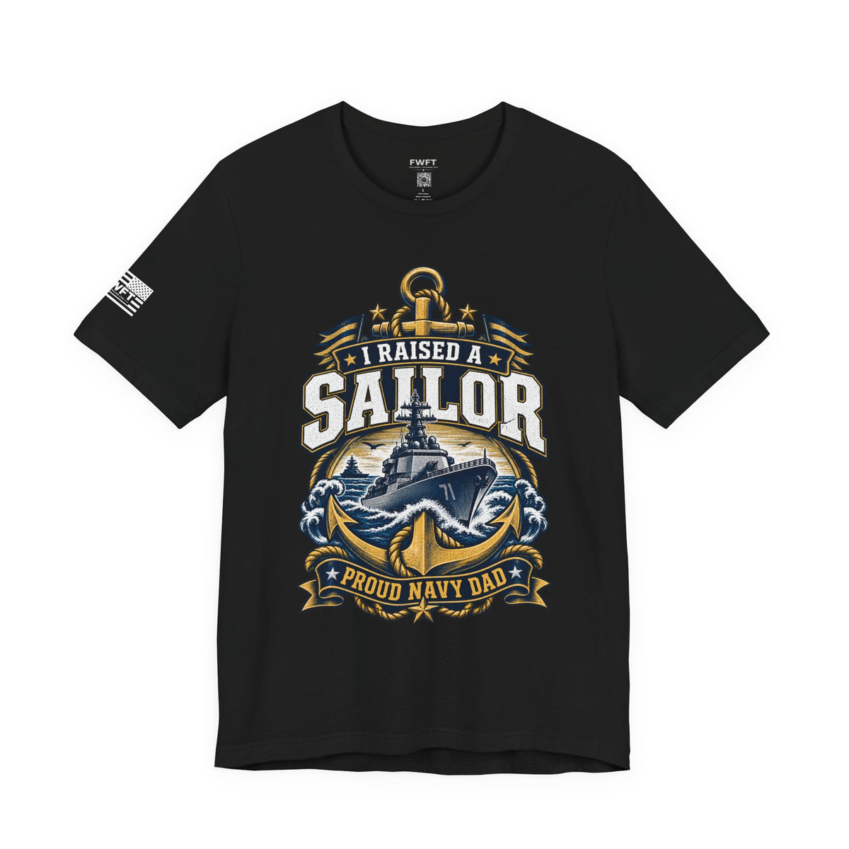 Proud Navy Dad Shirt, I Raised a Sailor T Shirt, Navy Sailor Father Gift, Military Family Tee