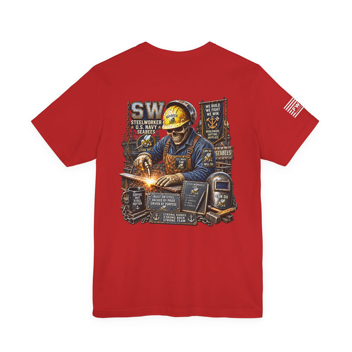SW (Steelworker - Seabees) - Heavy Metal Rate Specific T-shirt