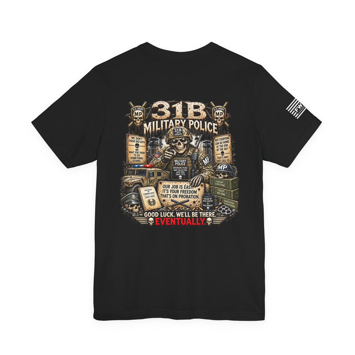 31B (Military Police) - US Army Heavy Metal T-shirt | Army Veteran Shirt