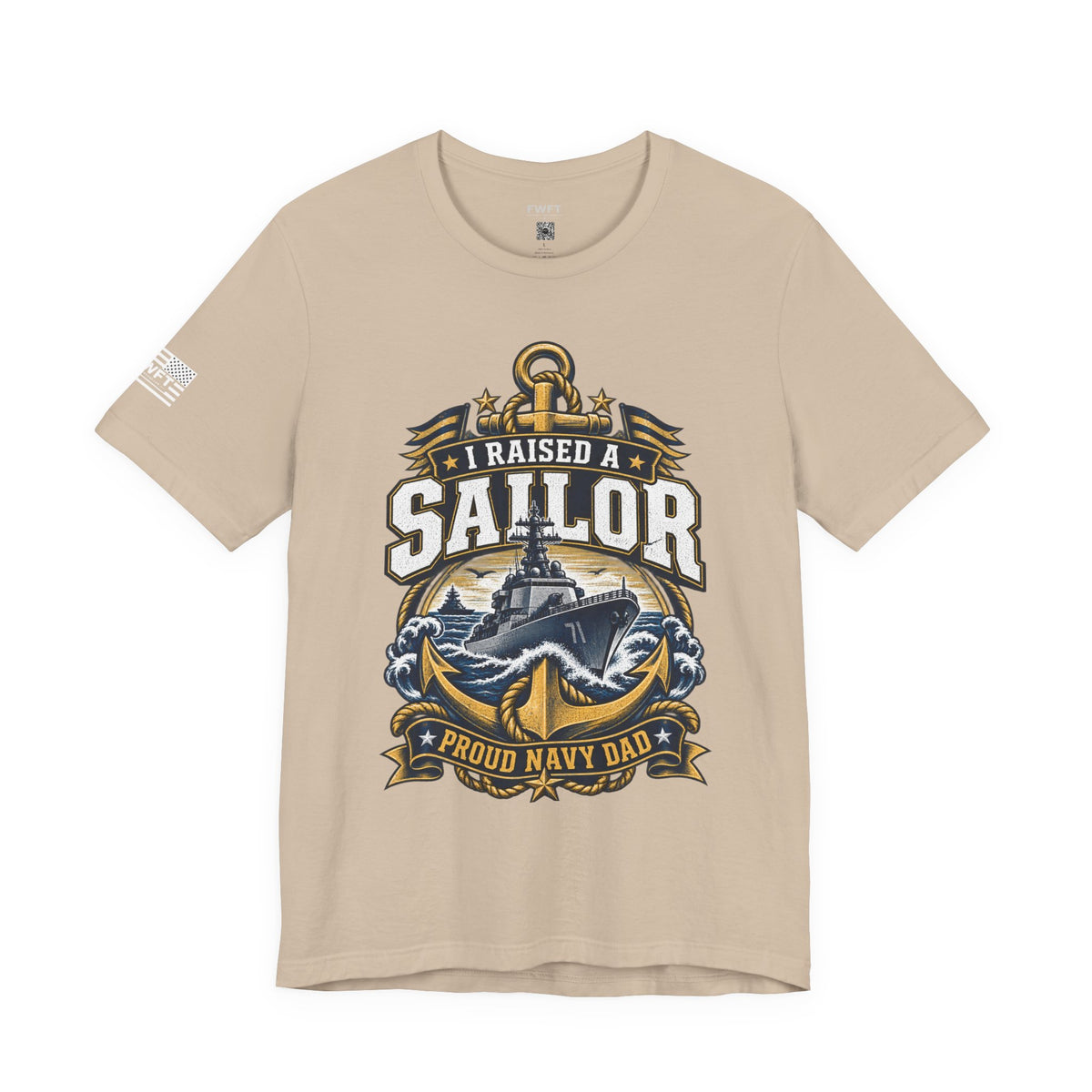 Proud Navy Dad Shirt, I Raised a Sailor T Shirt, Navy Sailor Father Gift, Military Family Tee