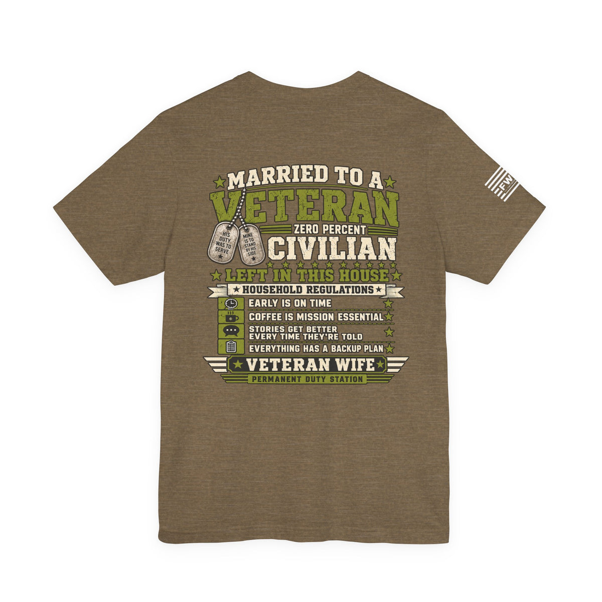 Veteran Spouse Shirt, Proud Civilian Military Supporter Tee, [Design Phrase], Veteran Wife Husband Gift, Military Family T-Shirt