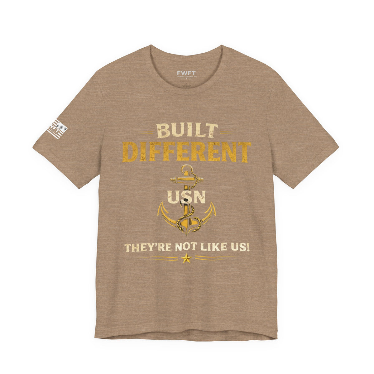 Built Different Navy Shirt | They’re Not Like Us Tee | US Navy Veteran Military Pride T-Shirt