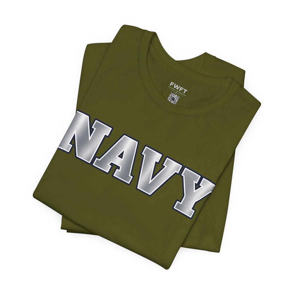 Navy Silver Shirt, Navy Veteran Tee, Military Pride T Shirt, Black Navy Gift, Sailor Apparel