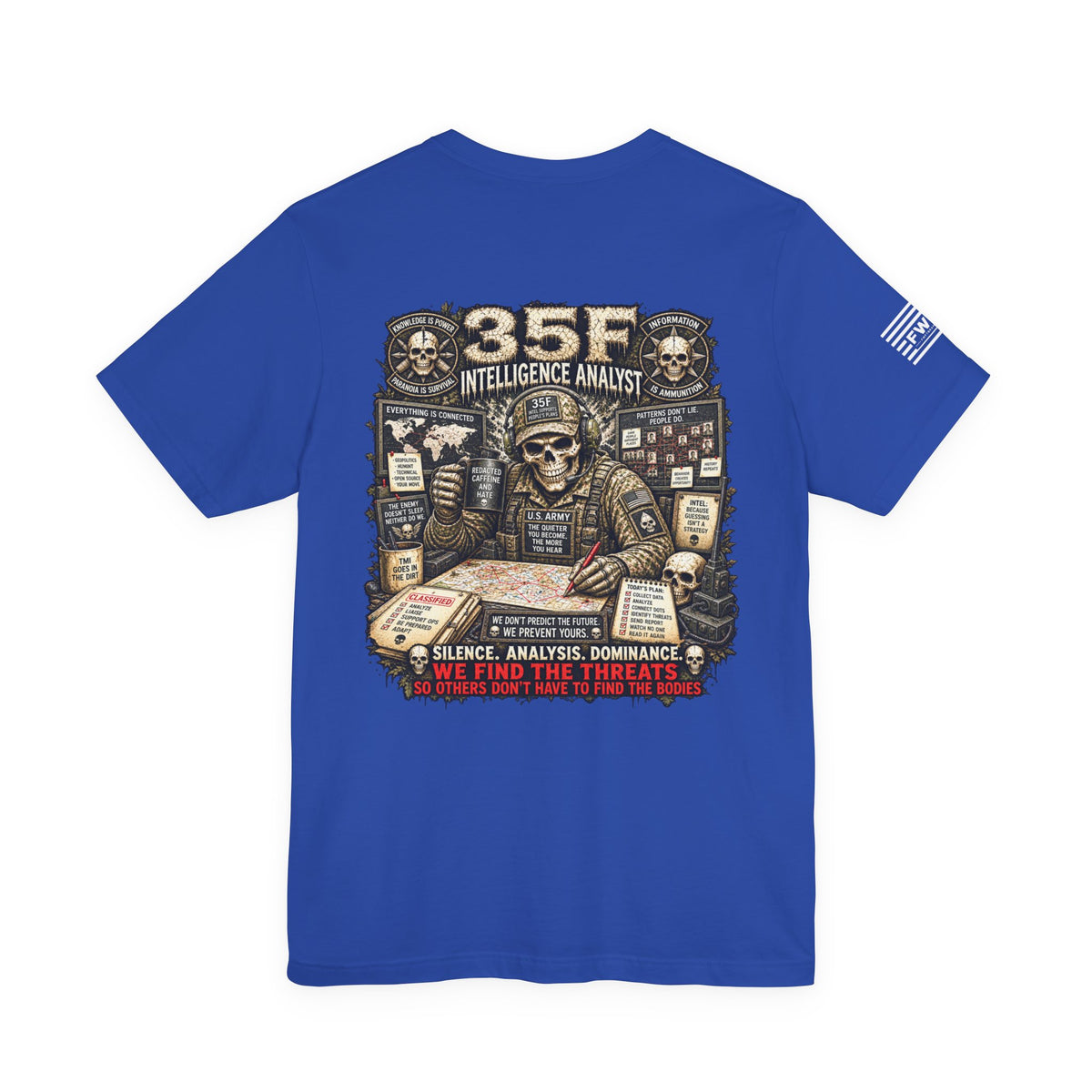 35F (Intelligence Analyst) - US Army Heavy Metal T-shirt | Army Veteran Shirt