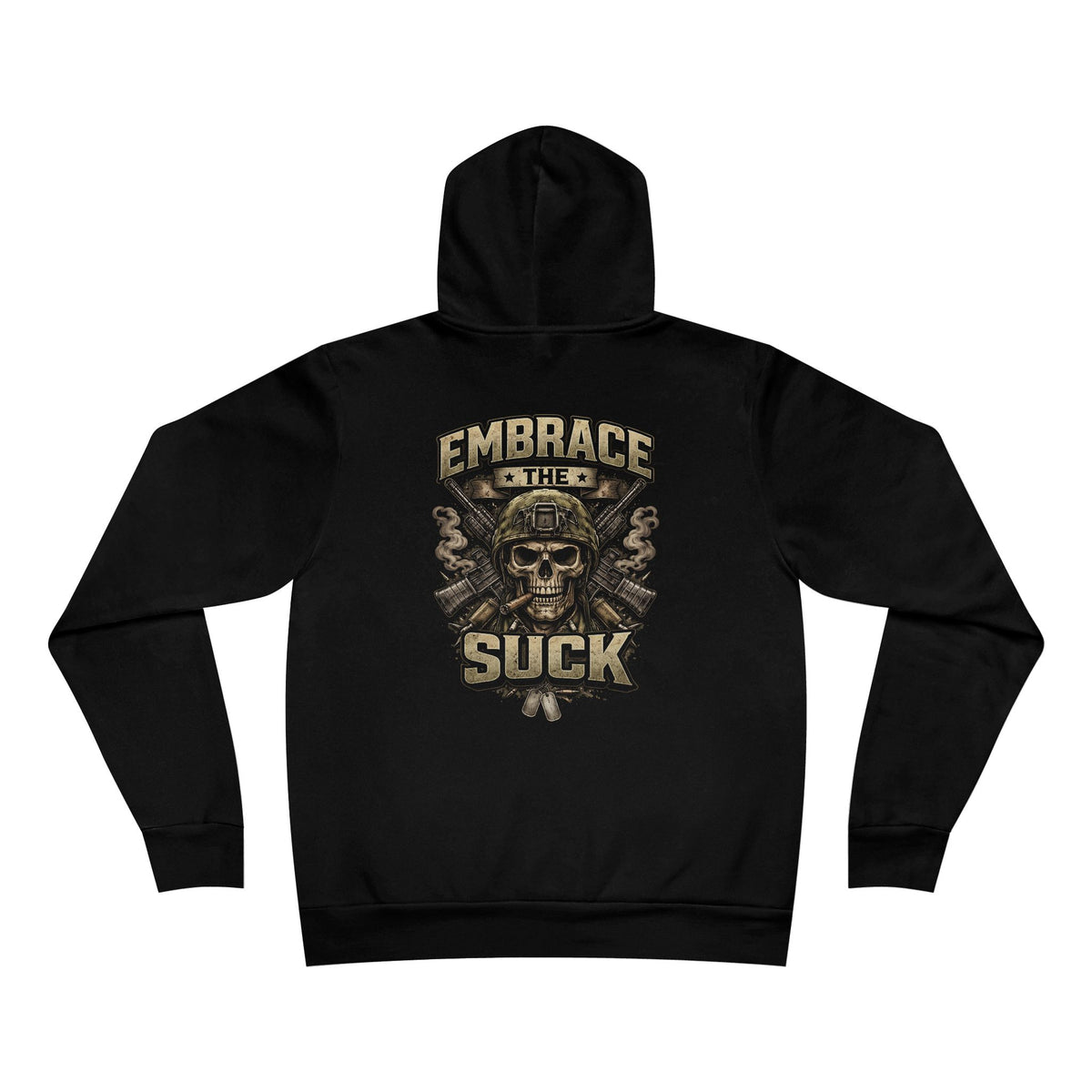 Embrace the Suck Hoodie – Army Inspired Military Skull Graphic Sweatshirt