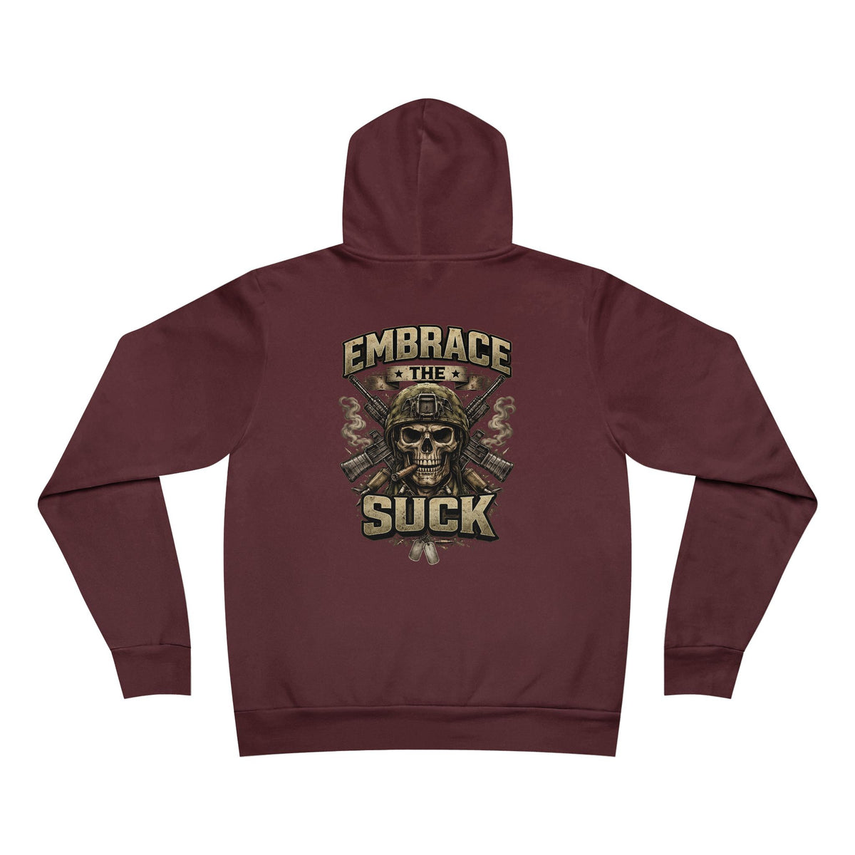 Embrace the Suck Hoodie – Army Inspired Military Skull Graphic Sweatshirt