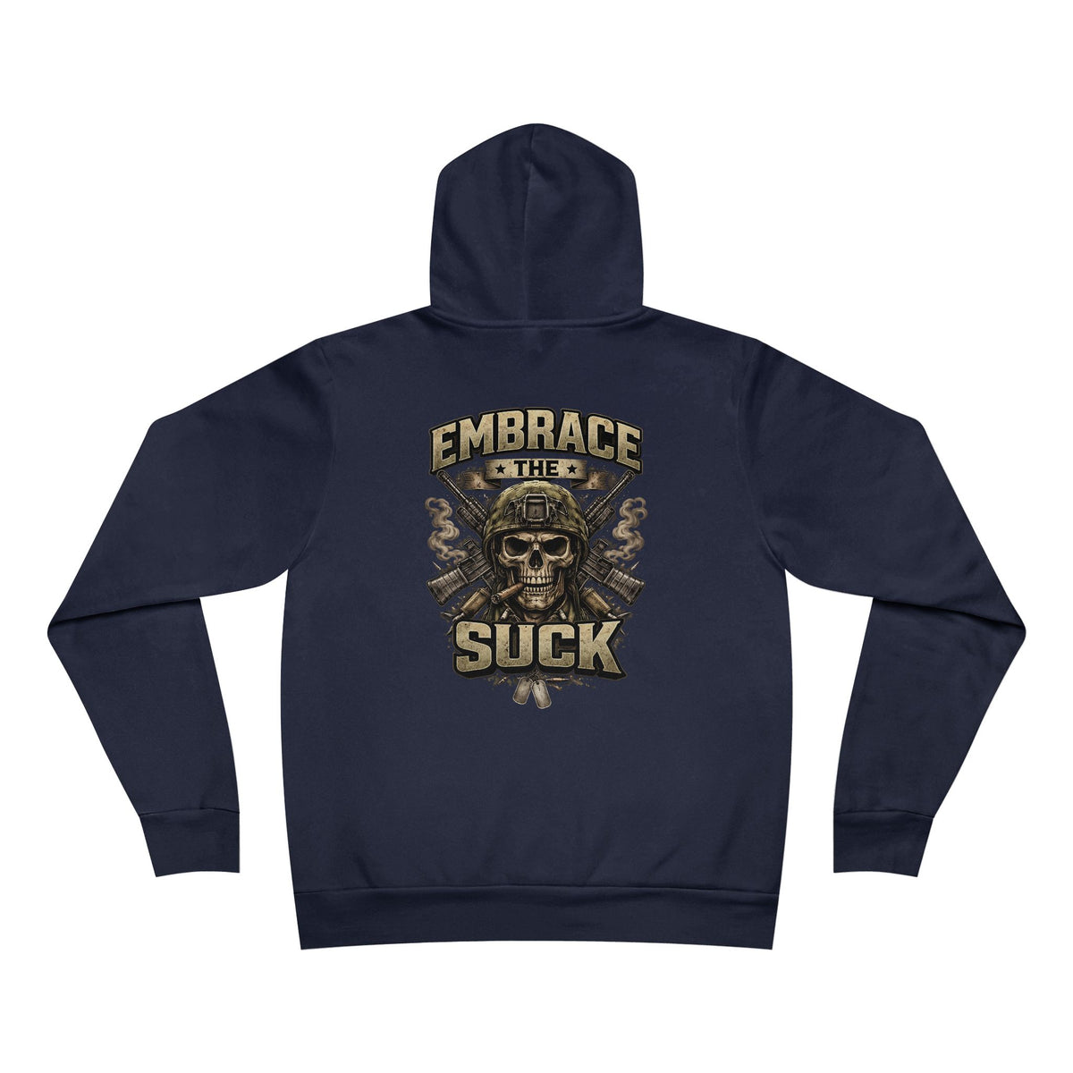 Embrace the Suck Hoodie – Army Inspired Military Skull Graphic Sweatshirt