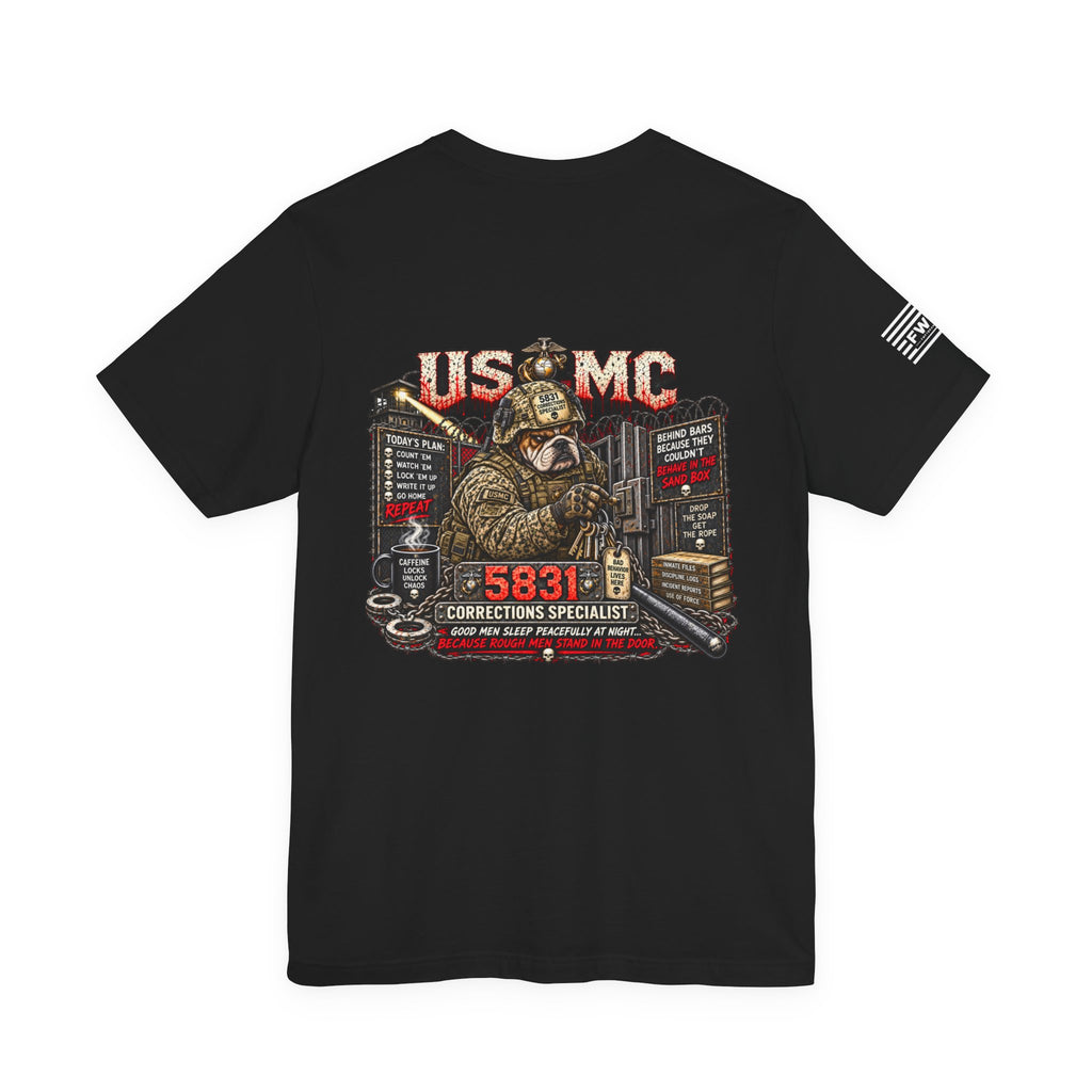 5831 Corrections Specialist Shirt, USMC Marine Corps Corrections Veteran T-Shirt