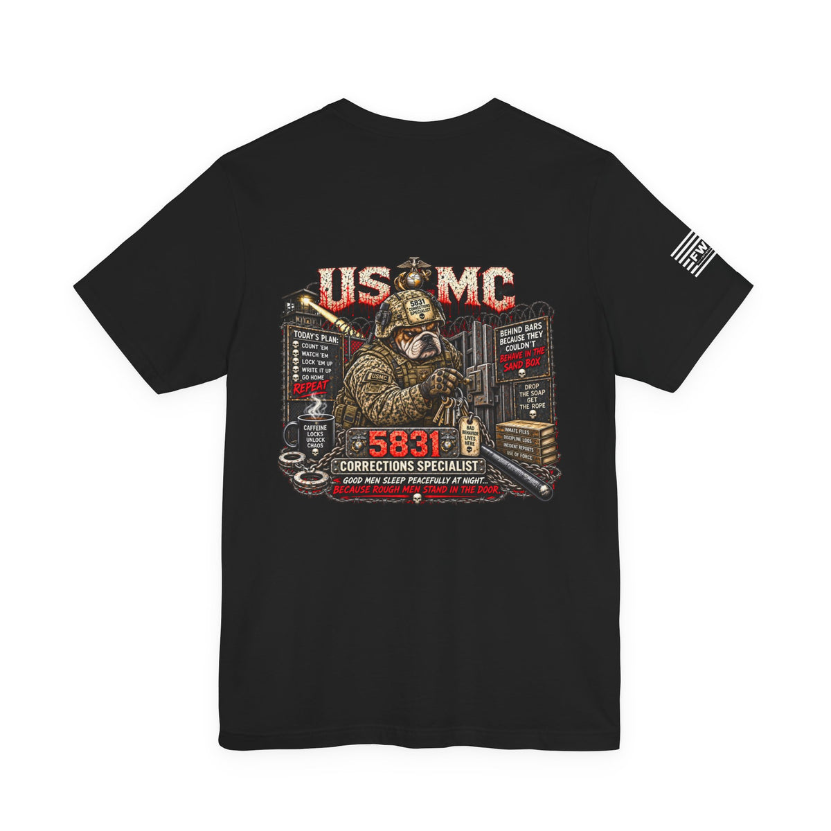 5831 Corrections Specialist Shirt, USMC Marine Corps Corrections Veteran T-Shirt