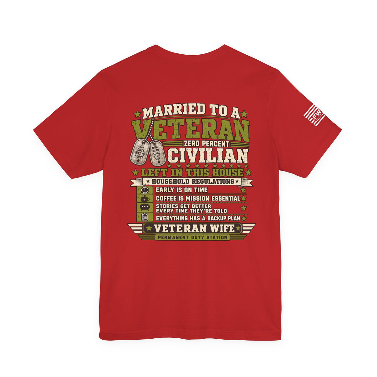 Veteran Spouse Shirt, Proud Civilian Military Supporter Tee, [Design Phrase], Veteran Wife Husband Gift, Military Family T-Shirt