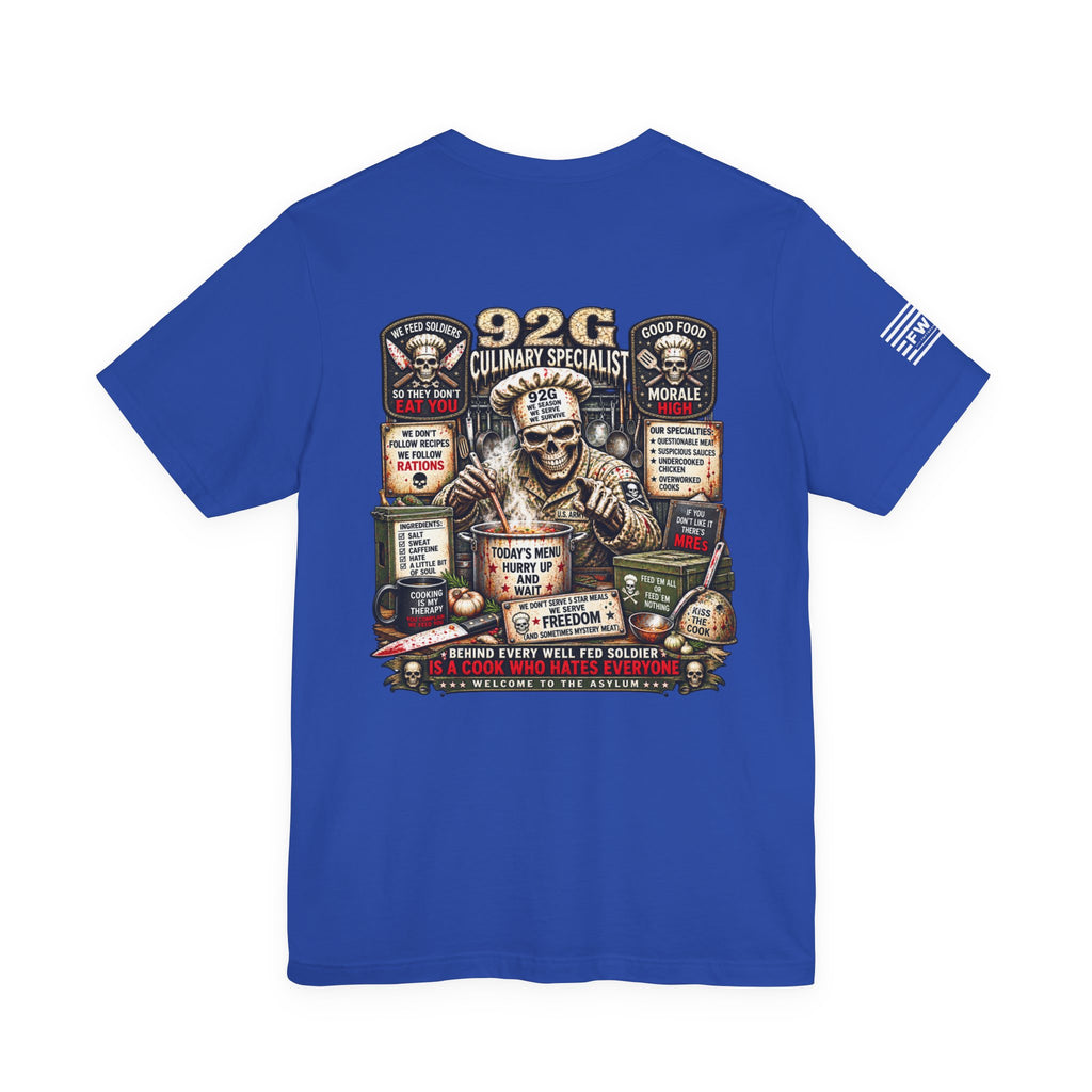 92G - US Army - Culinary Specialist - Heavy Metal T-shirt | Veteran Military Shirt