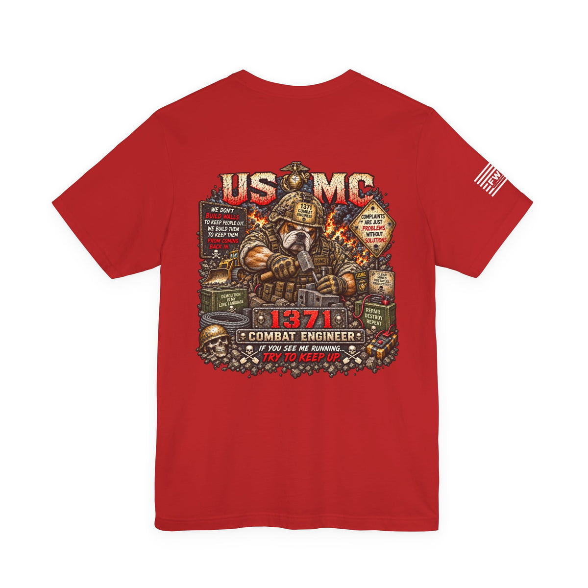 1371 Combat Engineer Shirt, USMC Marine Corps Combat Engineer Veteran T-Shirt