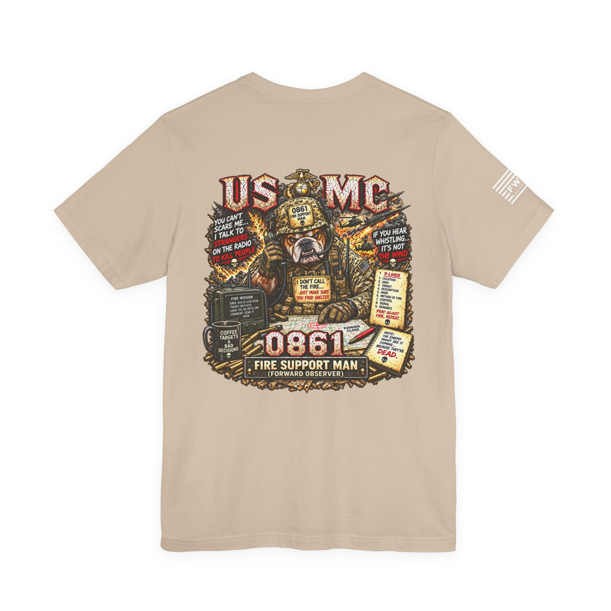 0861 Fire Support Marine Shirt, USMC Forward Observer Marine Corps Veteran T-Shirt