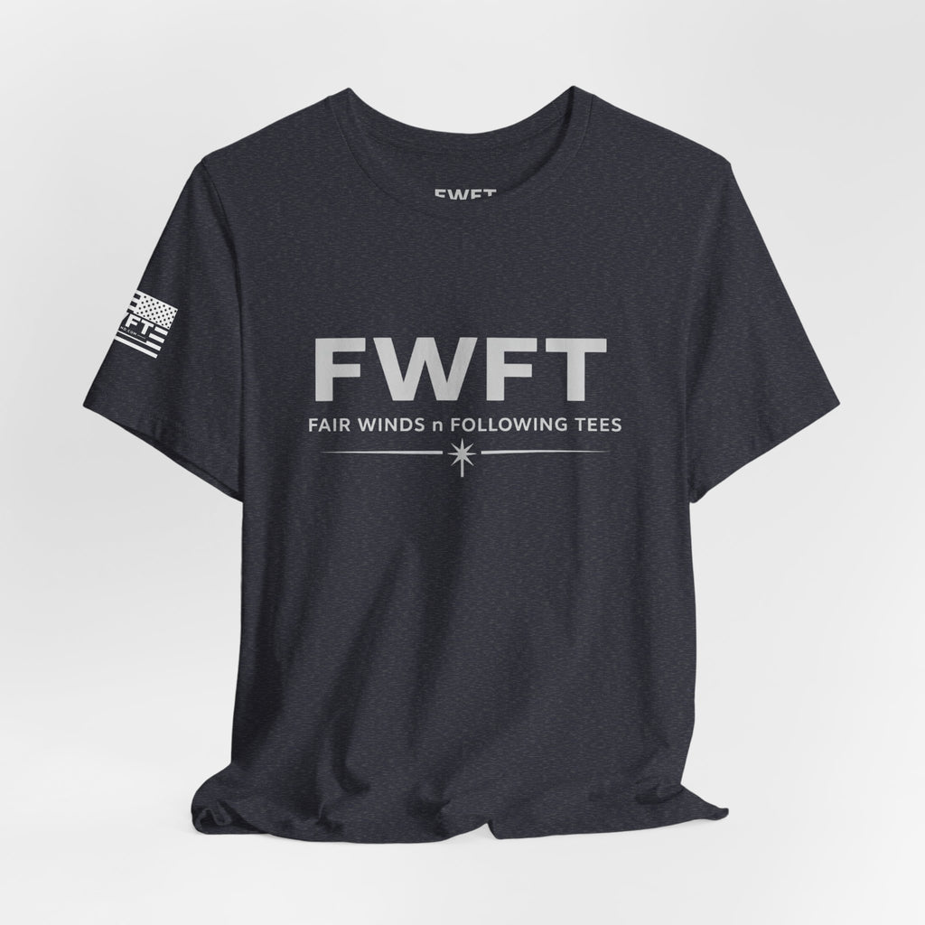 FWFT Logo T-Shirt, Fair Winds & Following Tees Shirt, Navy Inspired Tee, Veteran Apparel, Military Streetwear Shirt