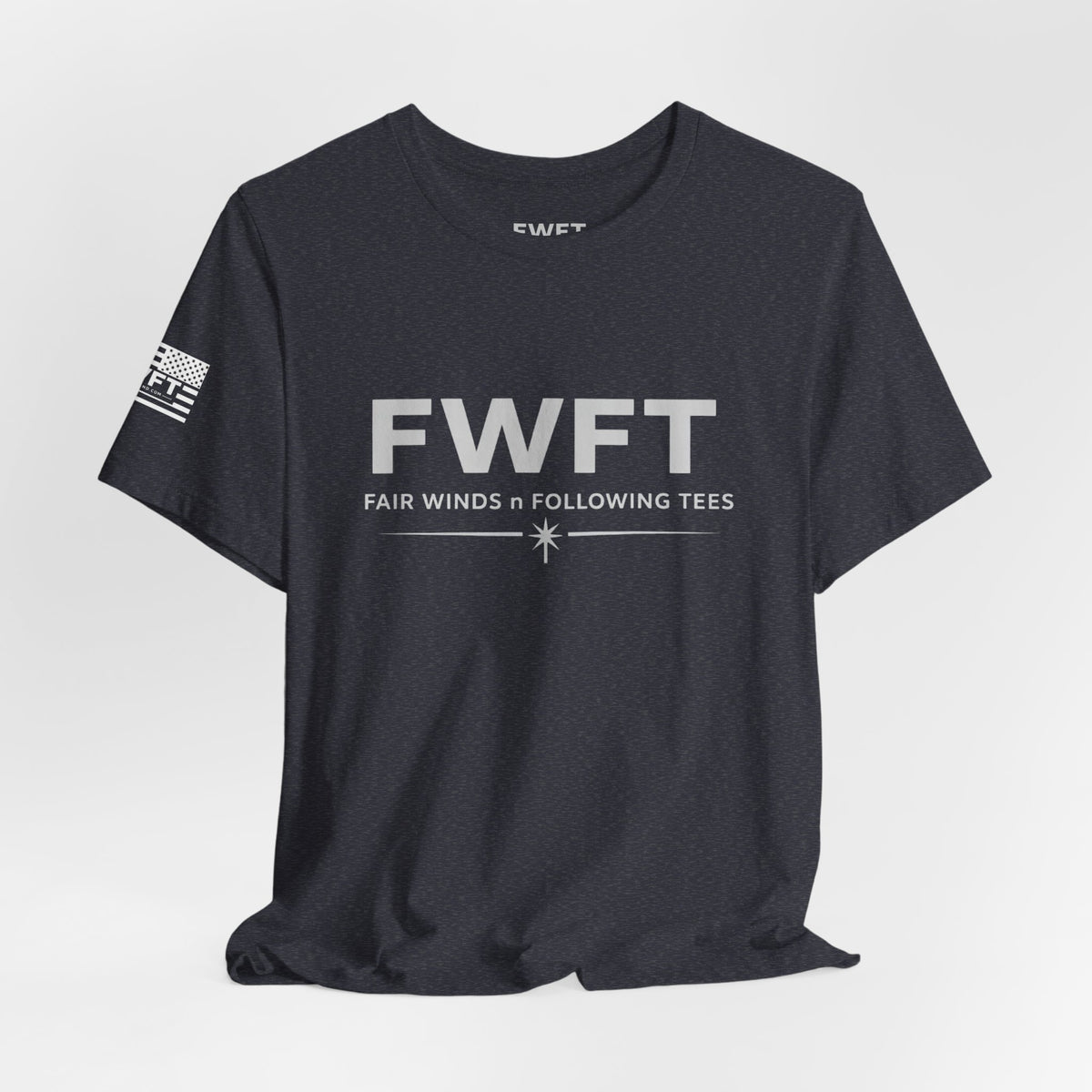 FWFT Logo T-Shirt, Fair Winds & Following Tees Shirt, Navy Inspired Tee, Veteran Apparel, Military Streetwear Shirt