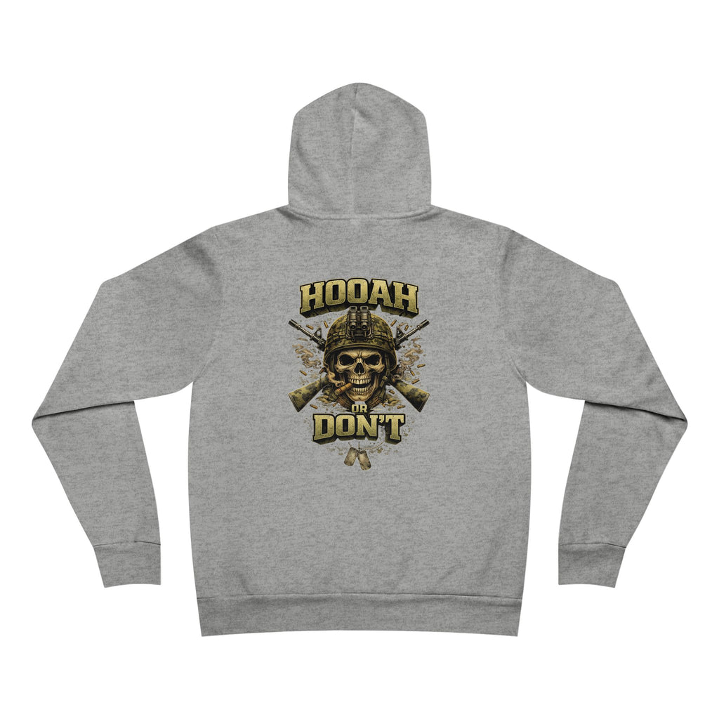 Hooah or Don’t Hoodie – Army Inspired Military Skull Graphic Sweatshirt