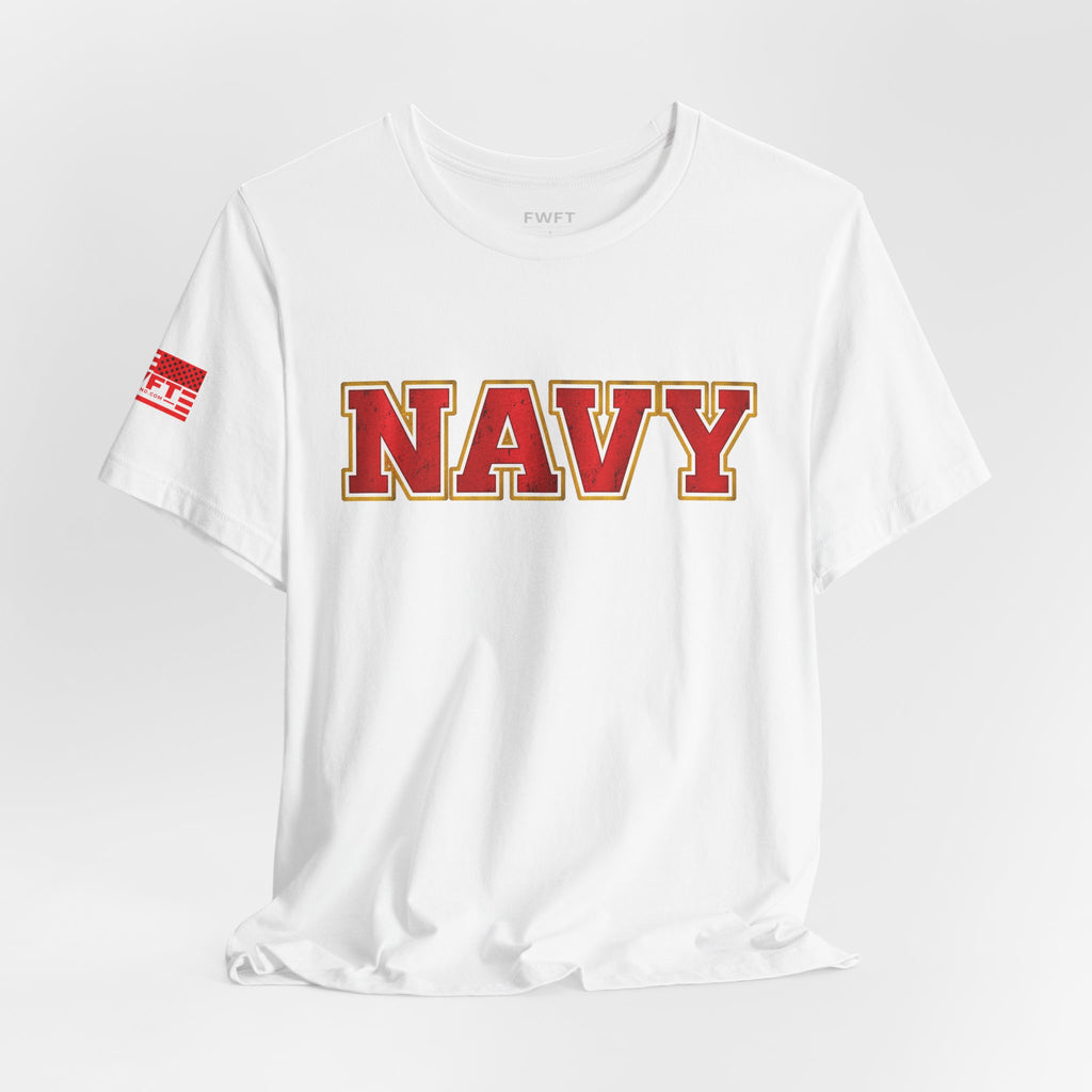 Navy Red Shirt, Navy Veteran Tee, Military Pride T Shirt, Black Navy Gift, Sailor Apparel