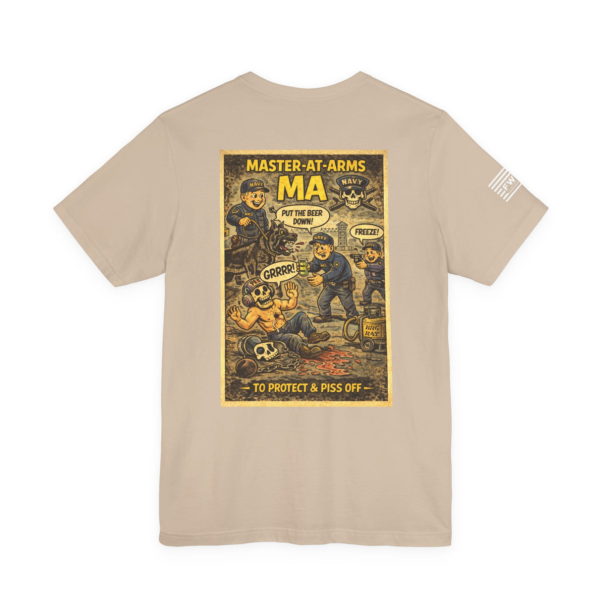 MA (Master-at-Arms) Shirt – 1950s Dark Humor Military Tee – Navy Veteran Graphic T-Shirt – Vintage Style Work Rate Design
